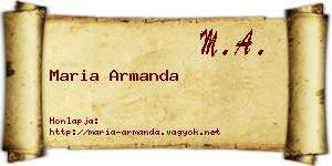 Maria Armanda névjegykártya